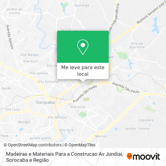 Madeiras e Materiais Para a Construcao Av Jundiai mapa