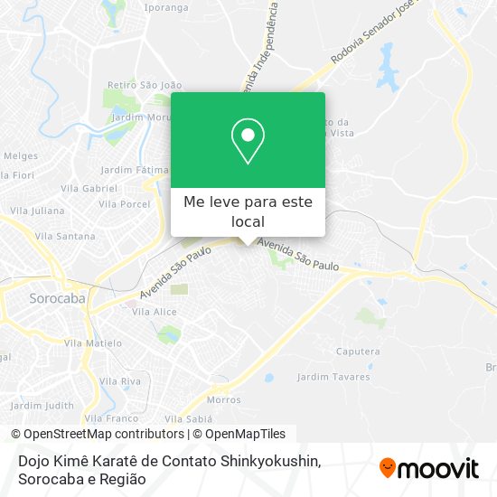 Dojo Kimê Karatê de Contato Shinkyokushin mapa