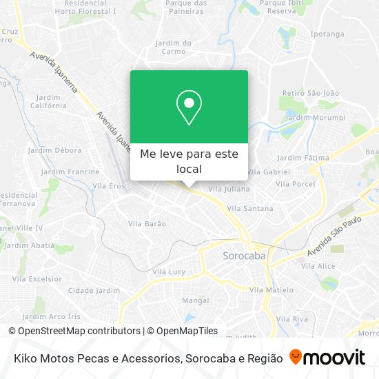 Kiko Motos Pecas e Acessorios mapa