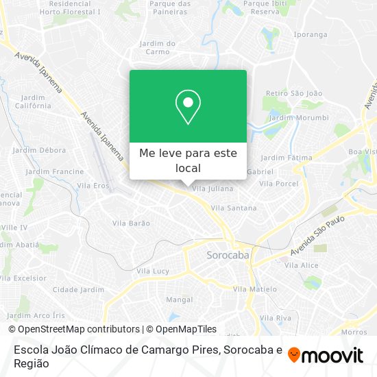 Escola João Clímaco de Camargo Pires mapa