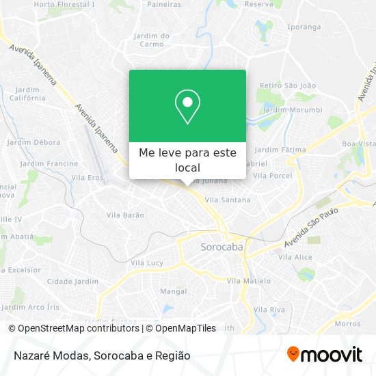 Nazaré Modas mapa