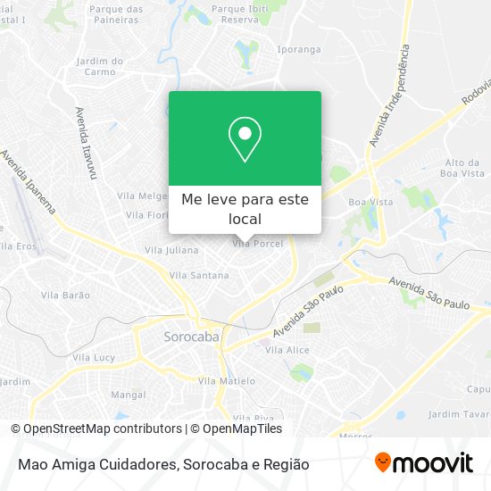 Mao Amiga Cuidadores mapa