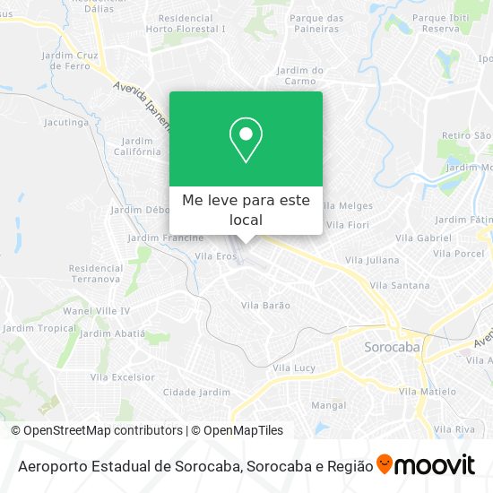 Aeroporto Estadual de Sorocaba mapa