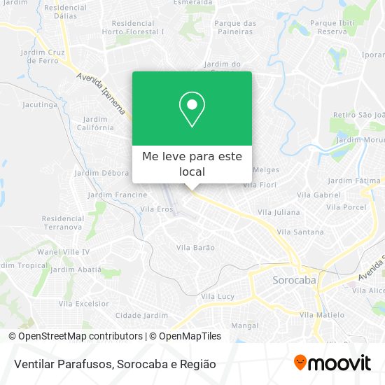 Ventilar Parafusos mapa
