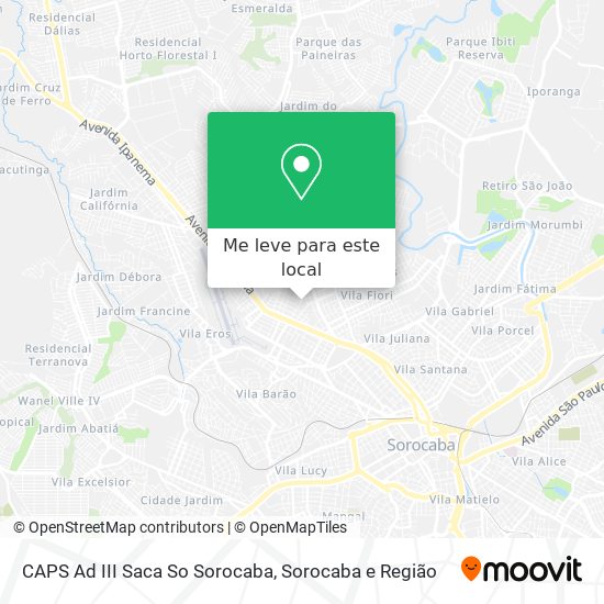 CAPS Ad III Saca So Sorocaba mapa