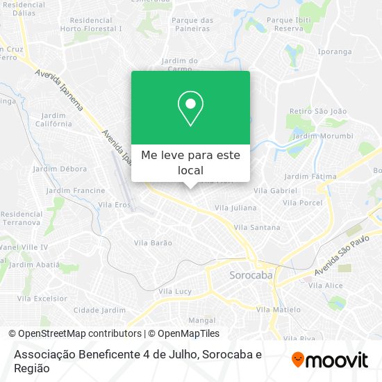 Associação Beneficente 4 de Julho mapa