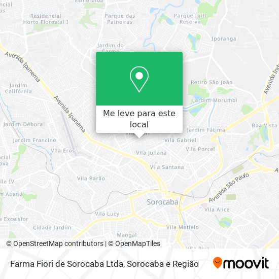 Farma Fiori de Sorocaba Ltda mapa