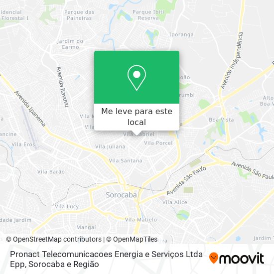 Pronact Telecomunicacoes Energia e Serviços Ltda Epp mapa