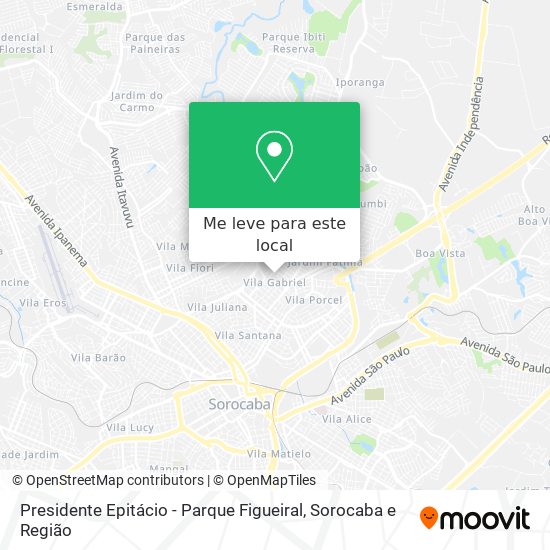 Presidente Epitácio - Parque Figueiral mapa