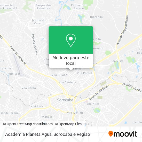 Academia Planeta Água mapa