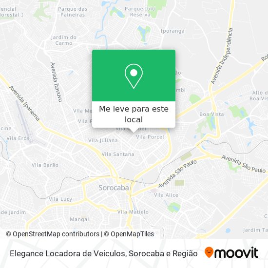 Elegance Locadora de Veiculos mapa