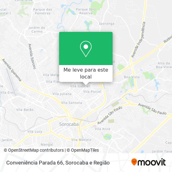 Conveniência Parada 66 mapa