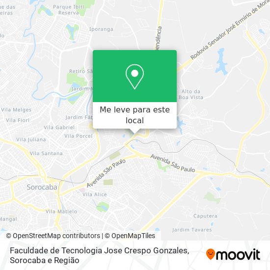Faculdade de Tecnologia Jose Crespo Gonzales mapa