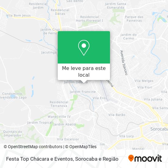 Festa Top Chácara e Eventos mapa