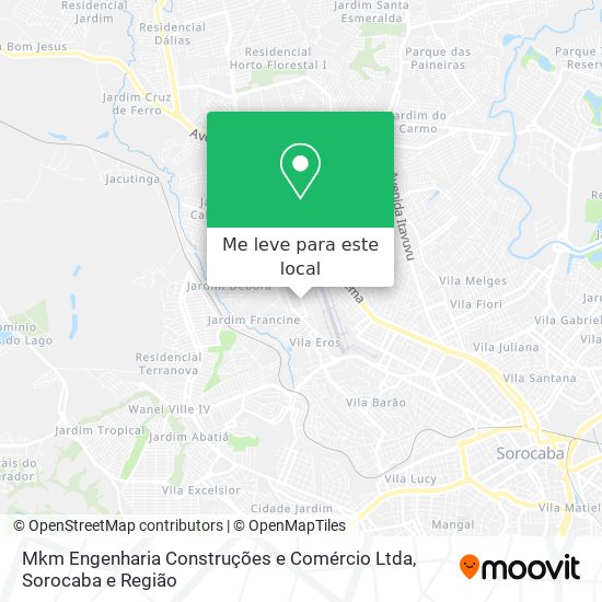 Mkm Engenharia Construções e Comércio Ltda mapa