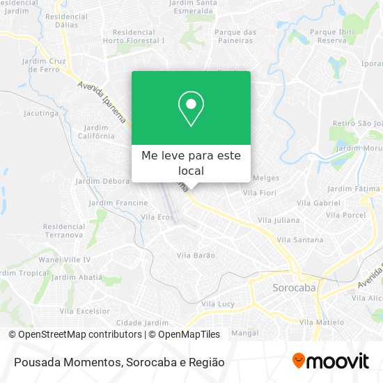 Pousada Momentos mapa