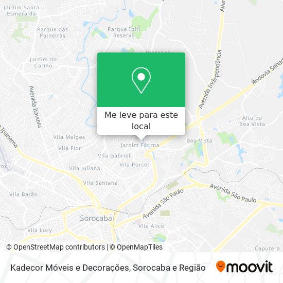 Kadecor Móveis e Decorações mapa