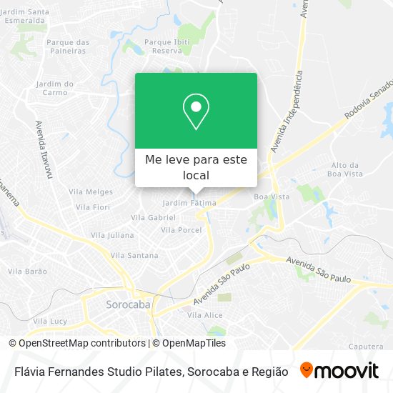 Flávia Fernandes Studio Pilates mapa