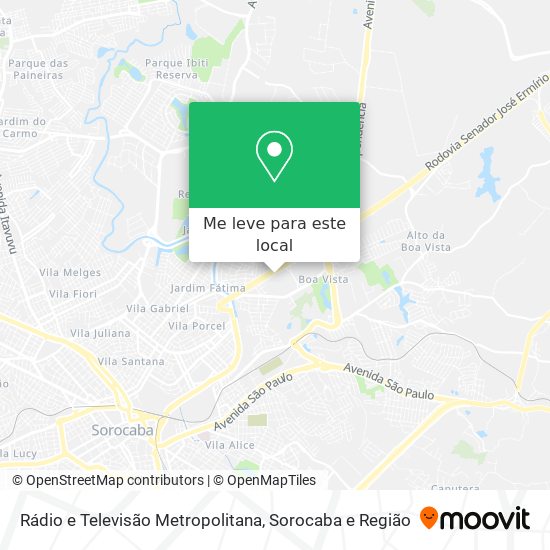 Rádio e Televisão Metropolitana mapa