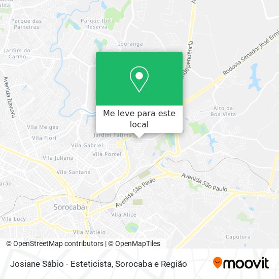 Josiane Sábio - Esteticista mapa