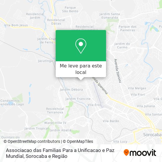 Associacao das Familias Para a Unificacao e Paz Mundial mapa