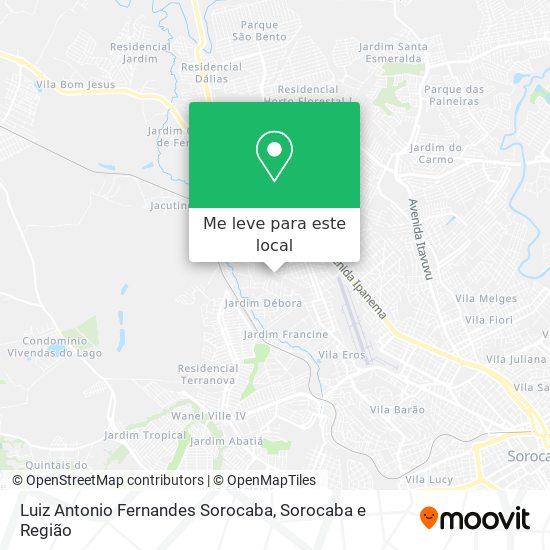 Luiz Antonio Fernandes Sorocaba mapa