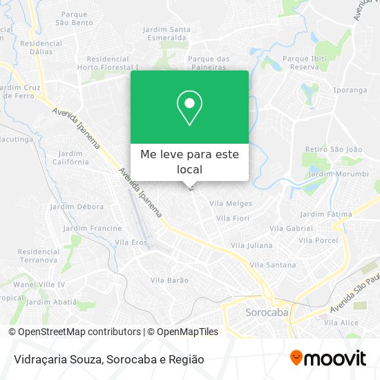Vidraçaria Souza mapa