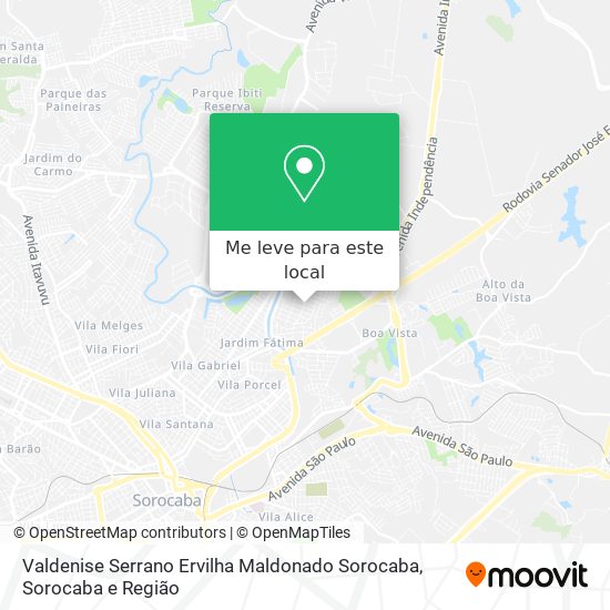 Valdenise Serrano Ervilha Maldonado Sorocaba mapa