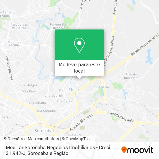 Meu Lar Sorocaba Negócios Imobiliários - Creci 31.942-J mapa