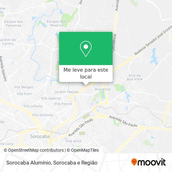 Sorocaba Alumínio mapa