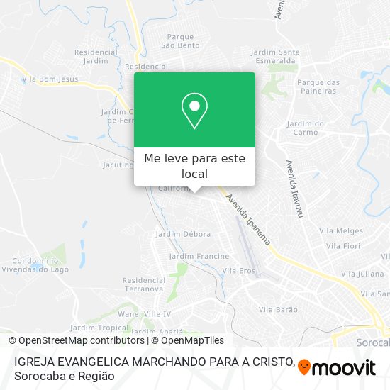IGREJA EVANGELICA MARCHANDO PARA A CRISTO mapa