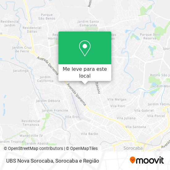 UBS Nova Sorocaba mapa