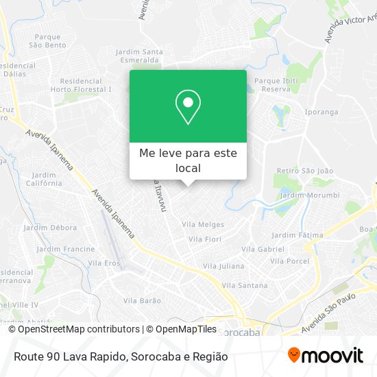Route 90 Lava Rapido mapa