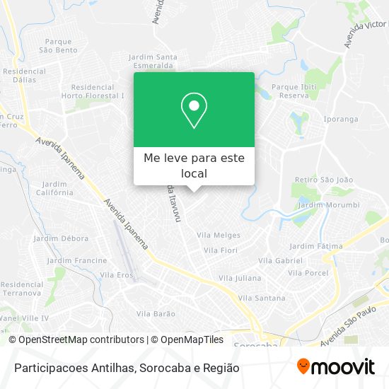 Participacoes Antilhas mapa