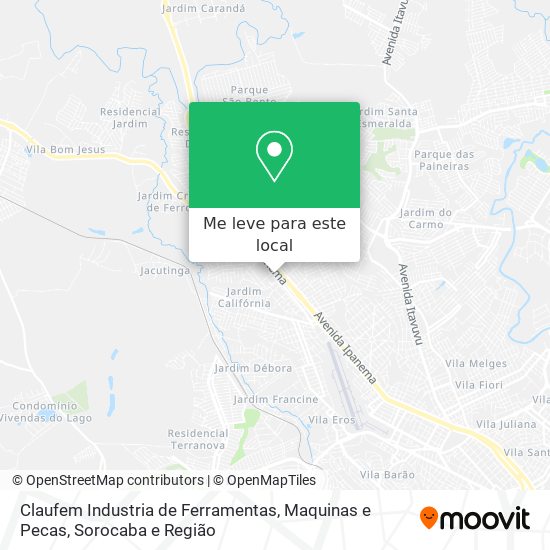 Claufem Industria de Ferramentas, Maquinas e Pecas mapa