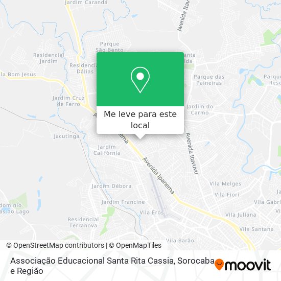 Associação Educacional Santa Rita Cassia mapa