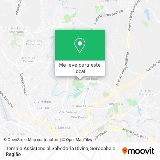 Templo Assistencial Sabedoria Divina mapa