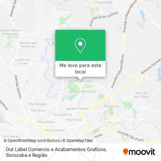 Out Label Comercio e Acabamentos Graficos mapa