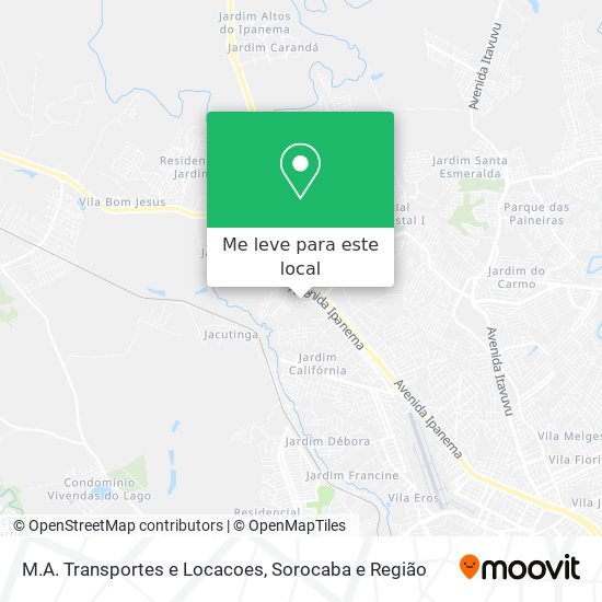 M.A. Transportes e Locacoes mapa