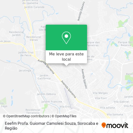 Eeefm Profa. Guiomar Camolesi Souza mapa