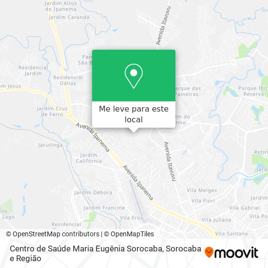 Centro de Saúde Maria Eugênia Sorocaba mapa