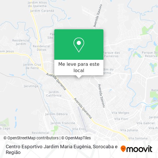 Centro Esportivo Jardim Maria Eugênia mapa