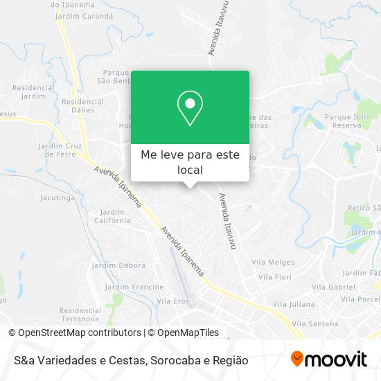 S&a Variedades e Cestas mapa