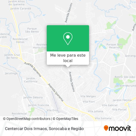 Centercar Dois Irmaos mapa