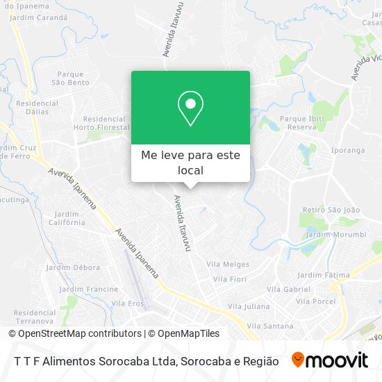 T T F Alimentos Sorocaba Ltda mapa
