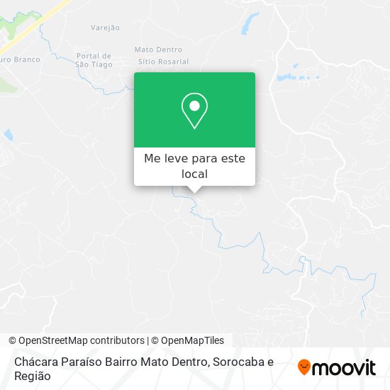 Chácara Paraíso Bairro Mato Dentro mapa