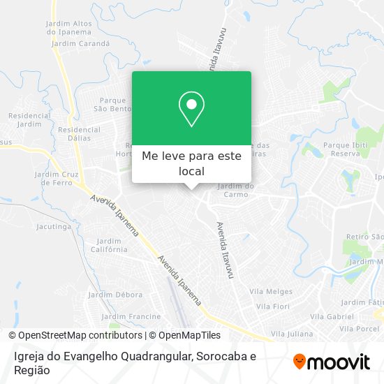 Igreja do Evangelho Quadrangular mapa