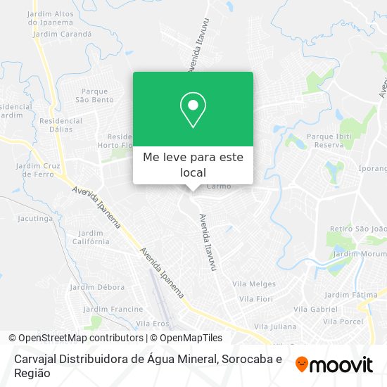 Carvajal Distribuidora de Água Mineral mapa