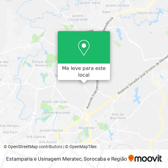 Estamparia e Usinagem Meratec mapa
