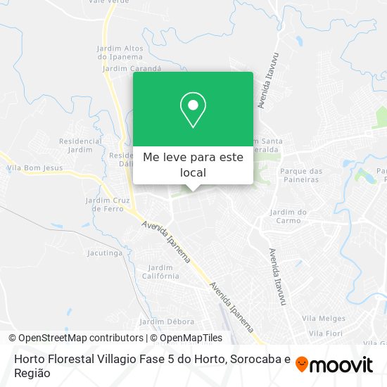 Horto Florestal Villagio Fase 5 do Horto mapa